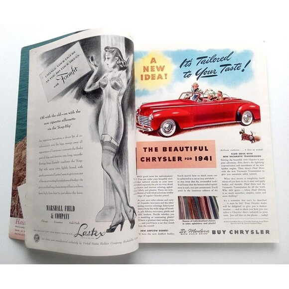 Harpers Bazaar Fashion Magazine November 1940 WW2 Vertes Cover - Picture 5 of 13